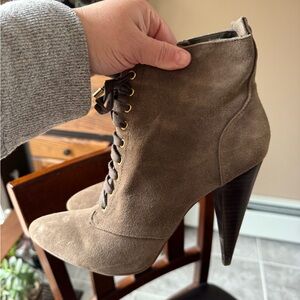 Betsey Johnson Brown Suede Ankle Boots